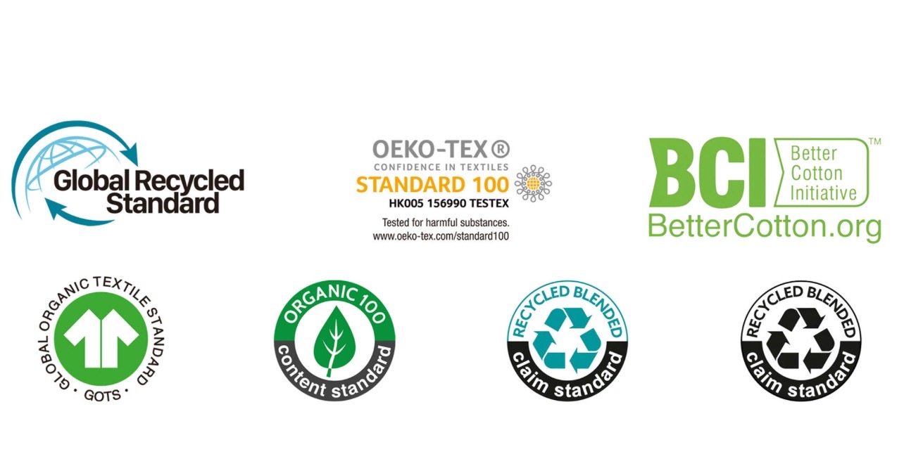 GRS, OEKO-TEX, BCI, GOTS, OCS, RCS Certifications